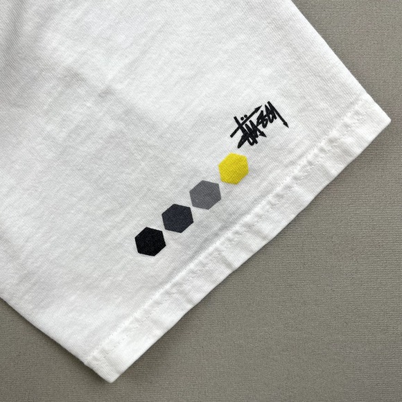 Vintage Stussy T-Shirt Adult Medium White Moonlighting Futura Plane Skydive y2k - Picture 6 of 13